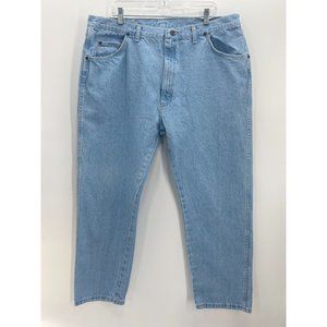 WRANGLER   LIGHT WASH RELAXED VINTAGE DENIM MEN'S BIG & TALL JEANS SIZE: 42/30